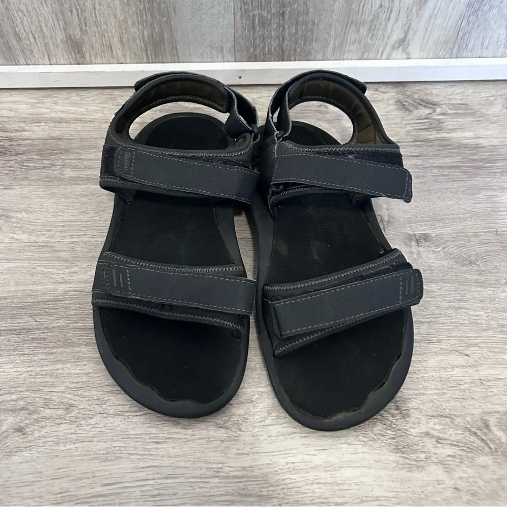 Olukai Waterproof Hiking Sandal Men's 10 Black Sz Hokua pahu Beach Outdoor